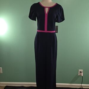 ENREVELRY  Navy and Pink JUMPSUIT Dress NWT